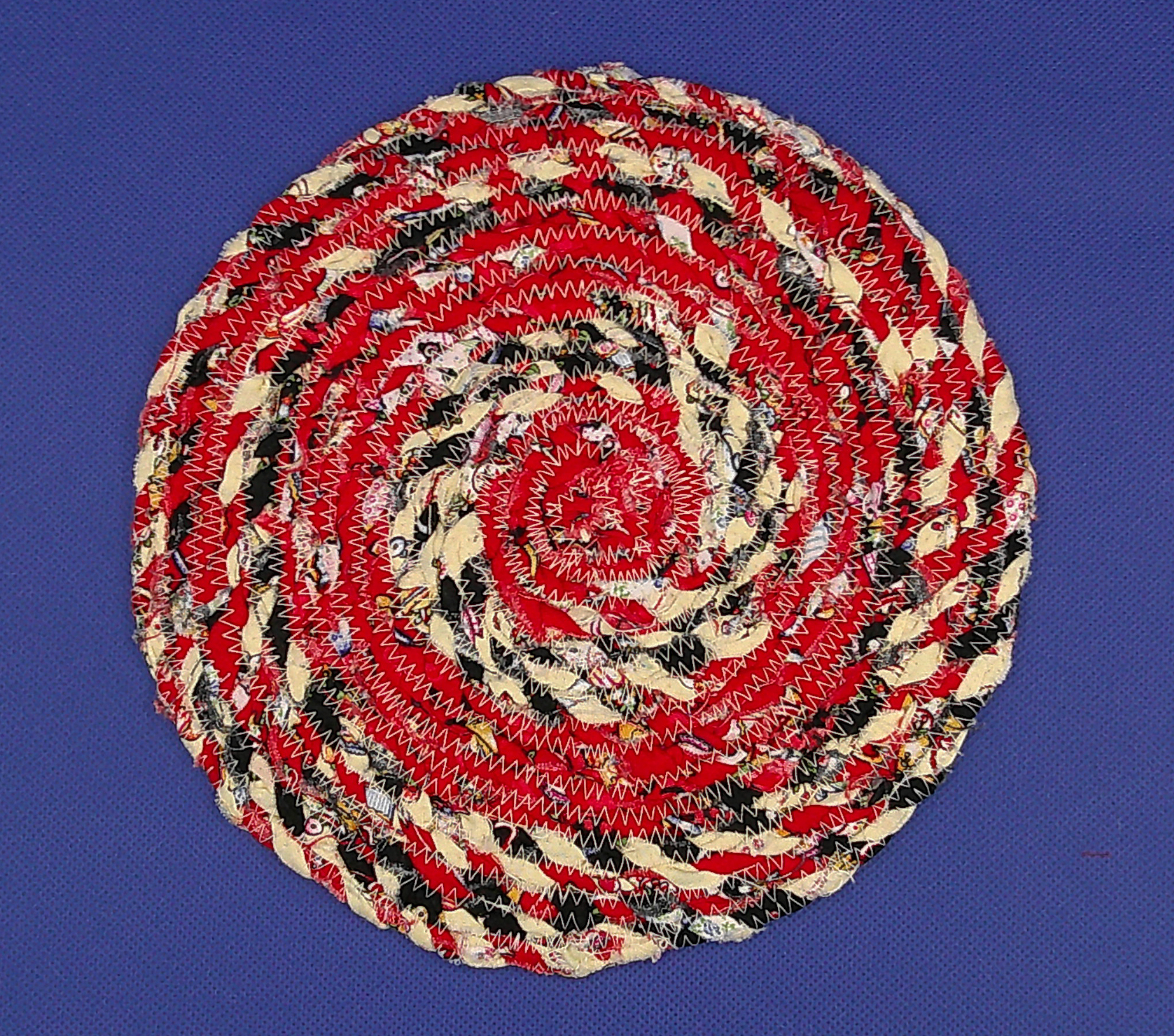 This is looking straight down at the trivet. It's 8 inches wide. This is looking straight down at the trivet. It's 8 inches wide.