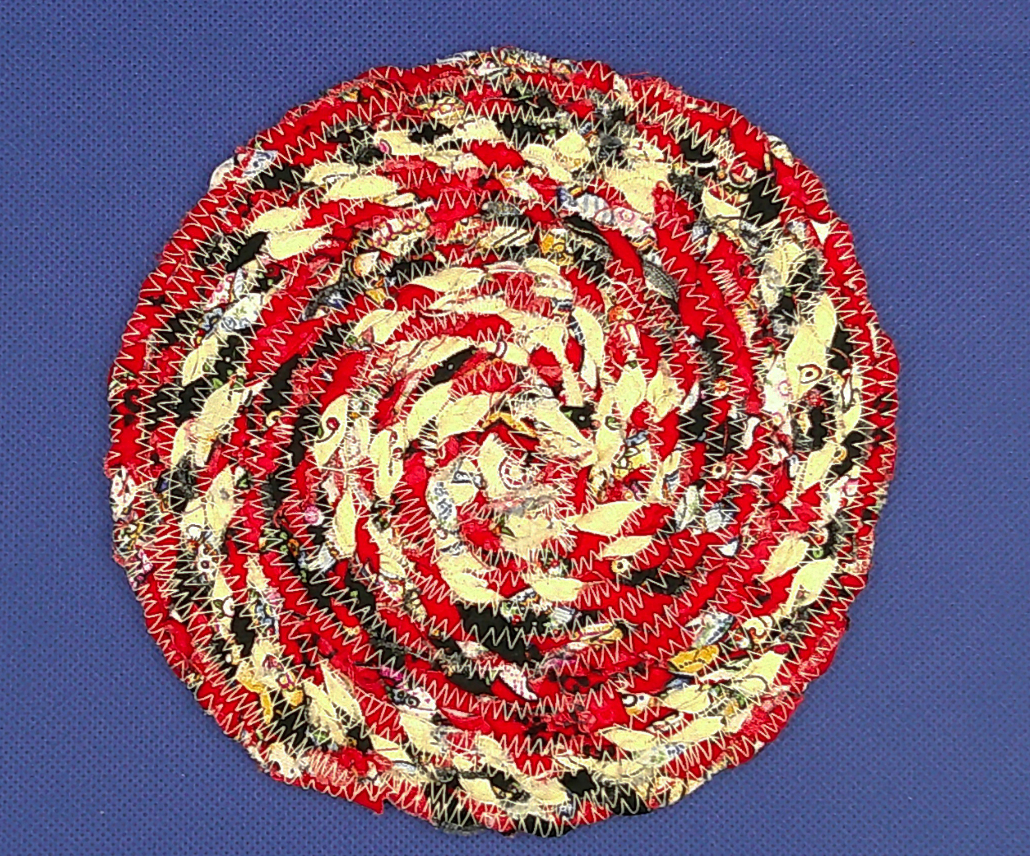 This view is looking straight down at the trivet. It's 6.5 inches wide. This view is looking straight down at the trivet. It's 6.5 inches wide.