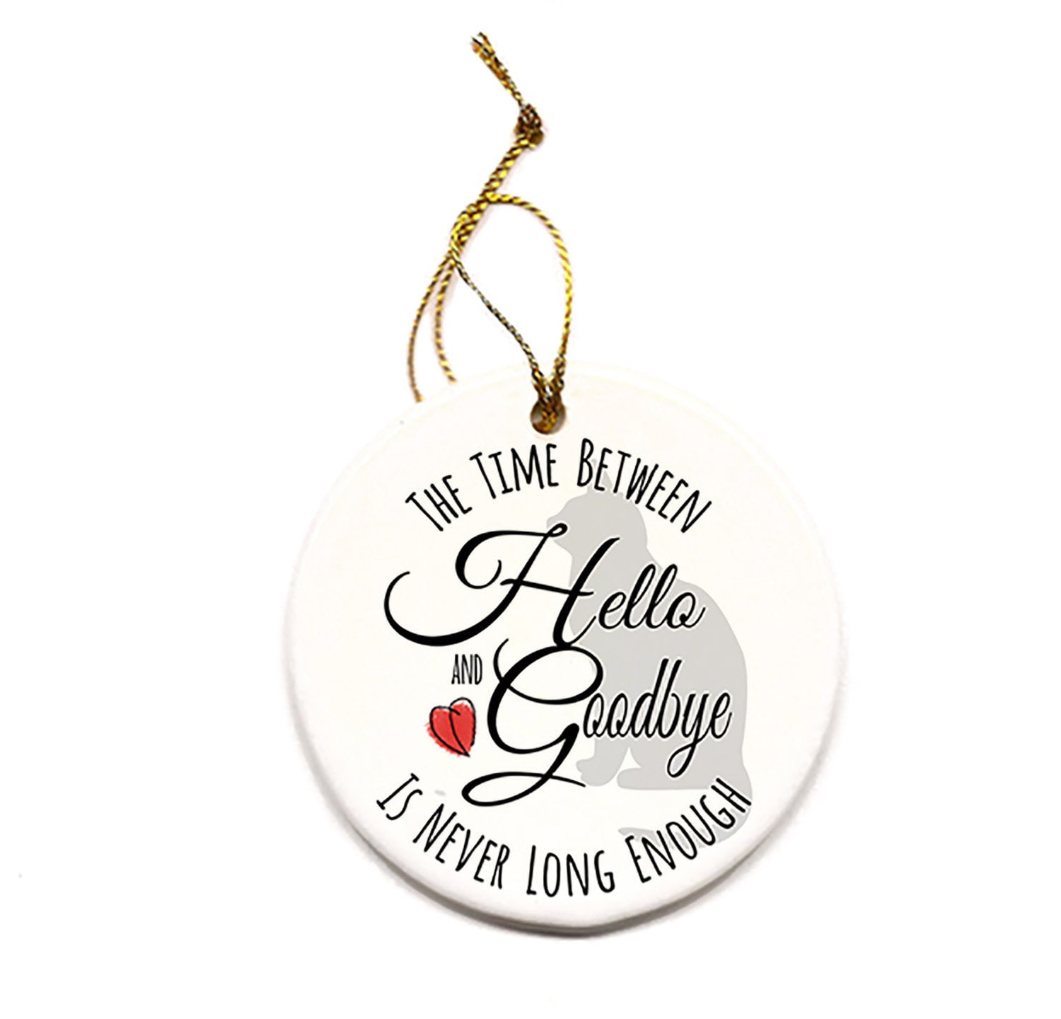Cat Memorial Christmas Tree Round Ornament