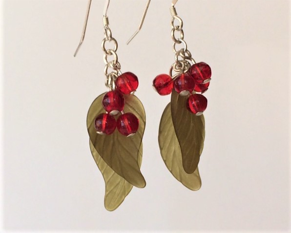 holly berry earrings