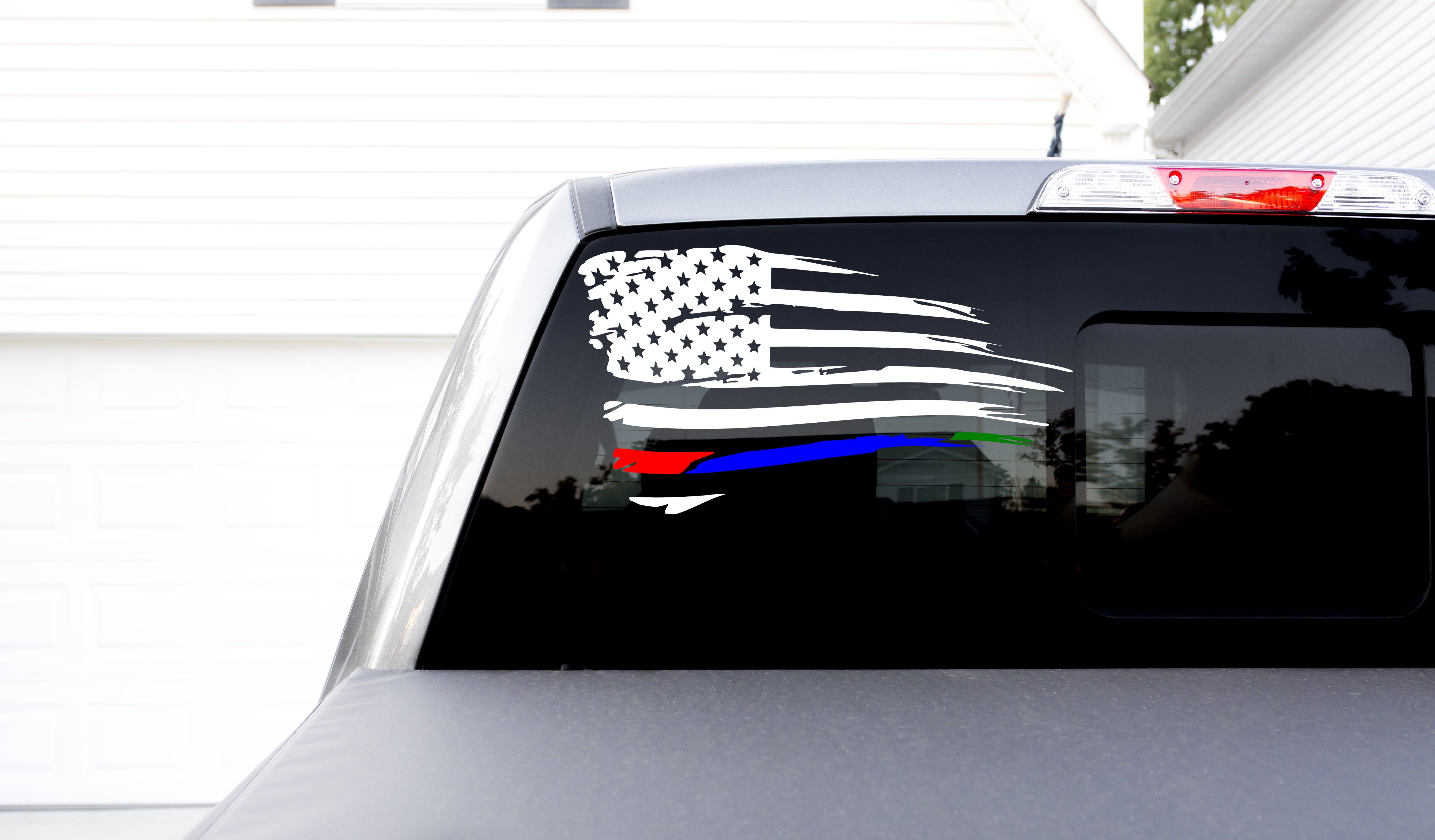 Home & Living :: Decals & Stickers :: American Flag Red, Blue and Green ...