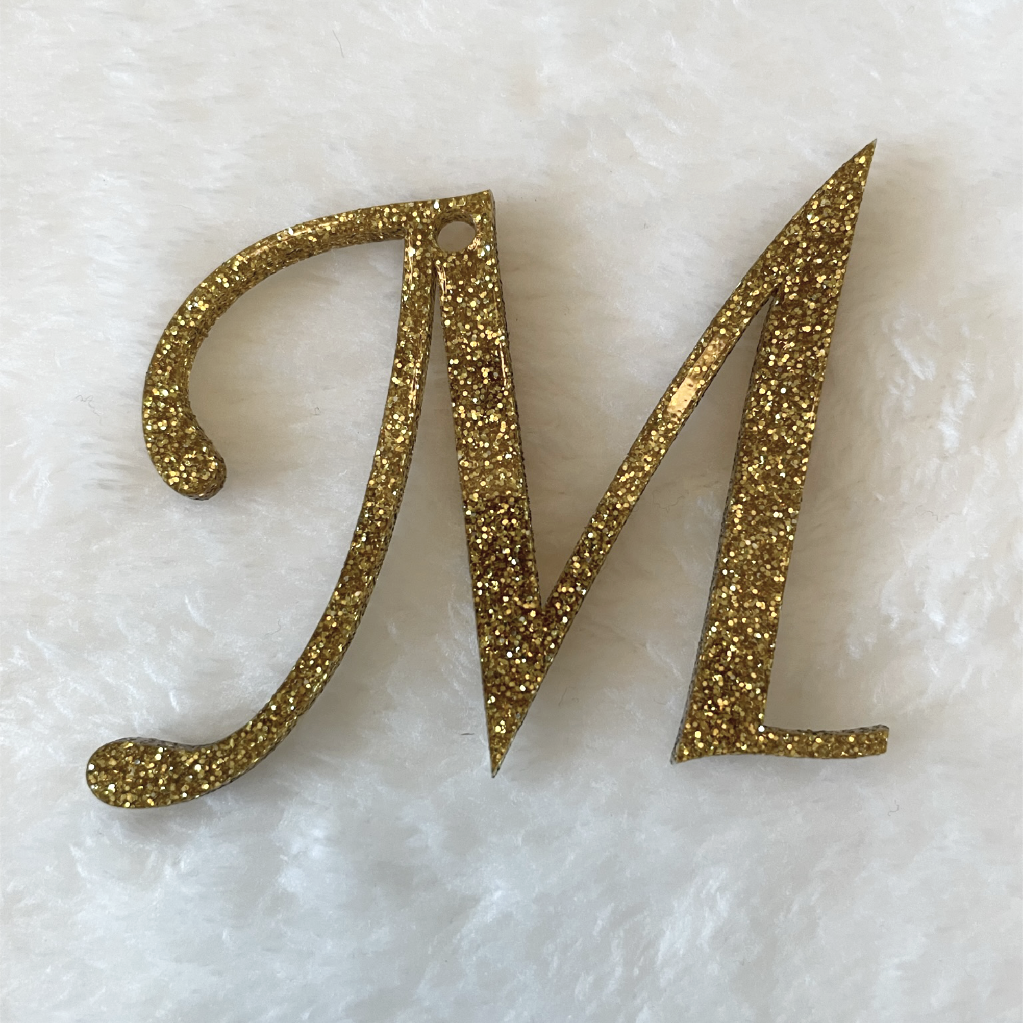 Gold letter ornament