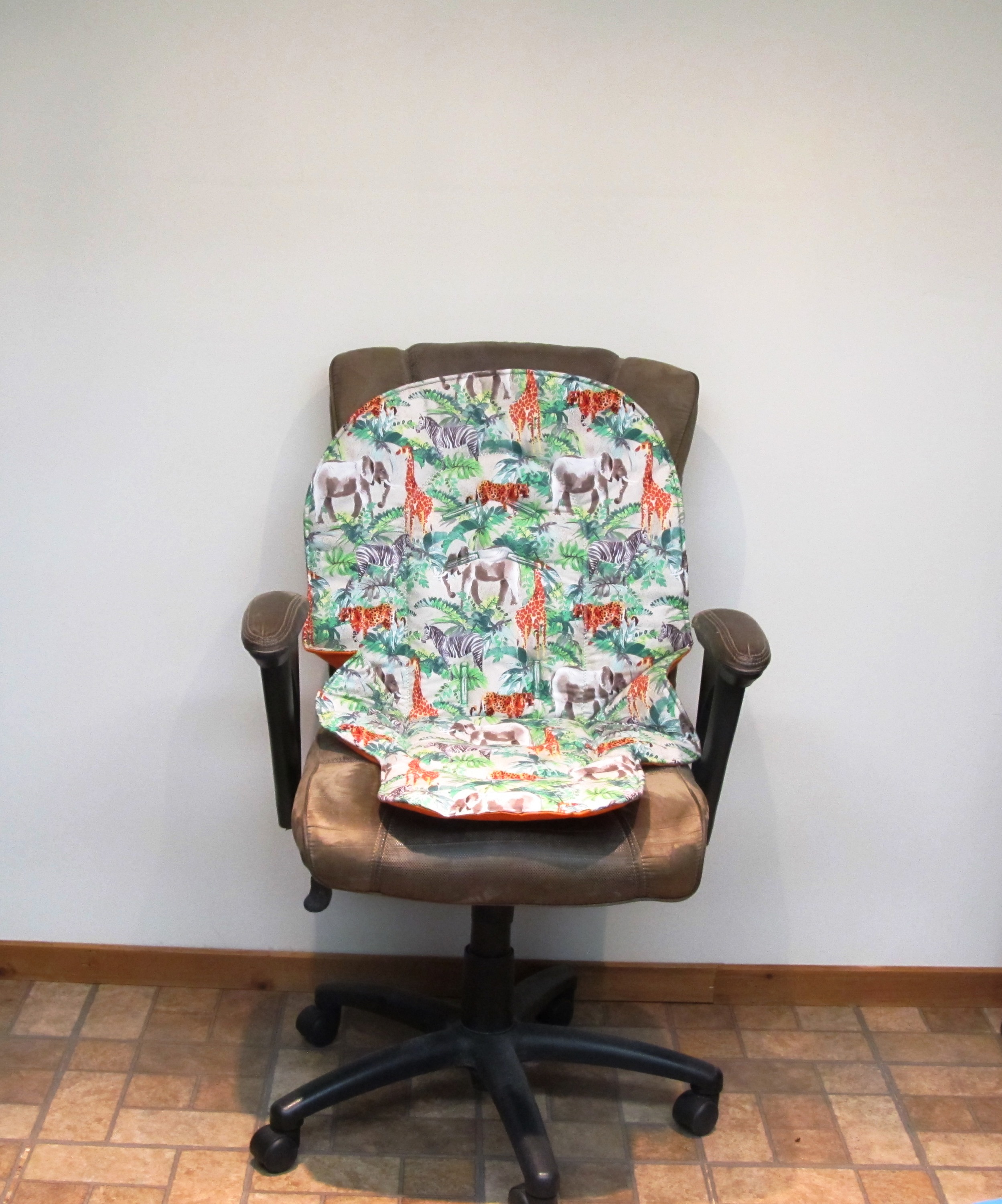 safari print highchair replacement pad