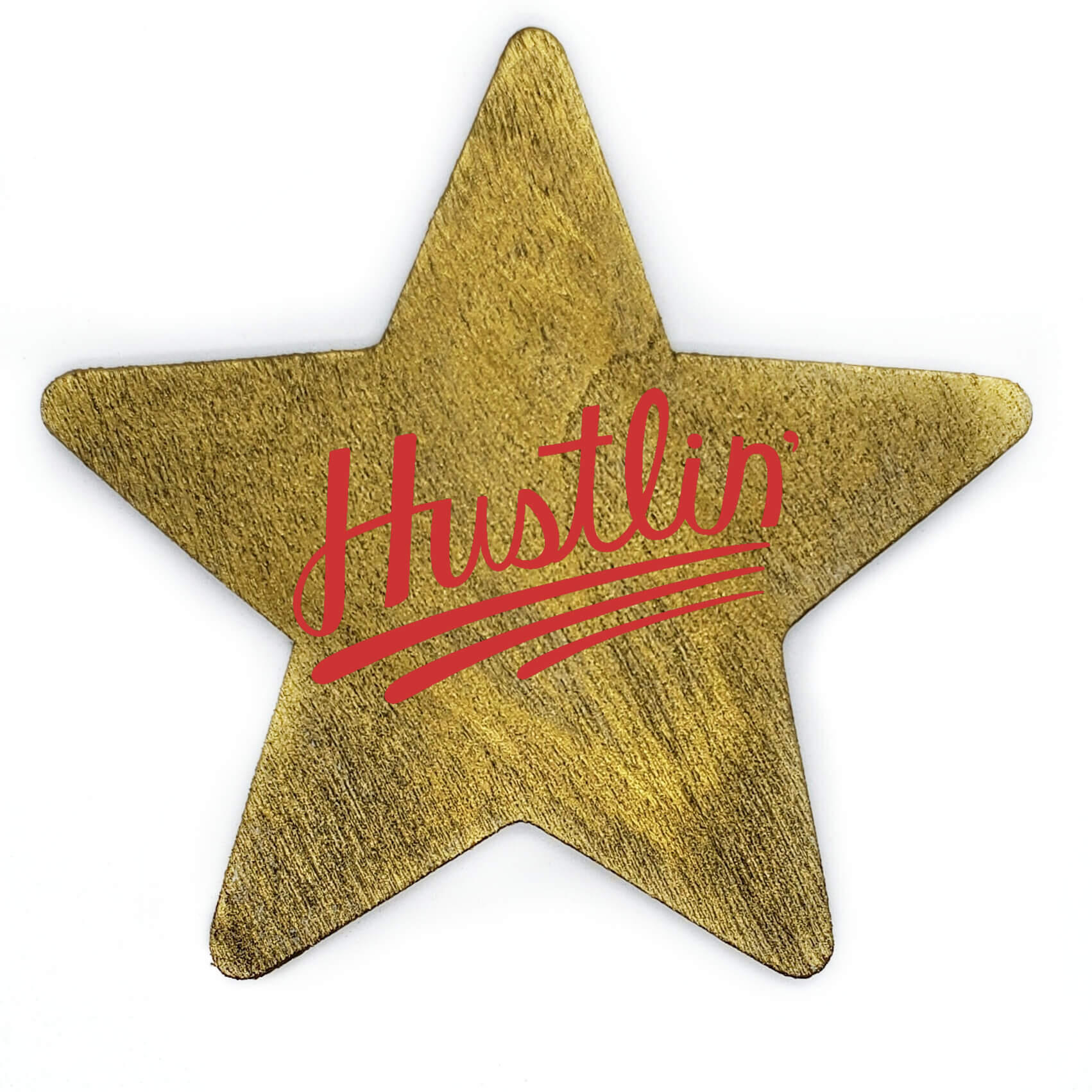 Hand painted wood star fridge magnet, available in multiple colors