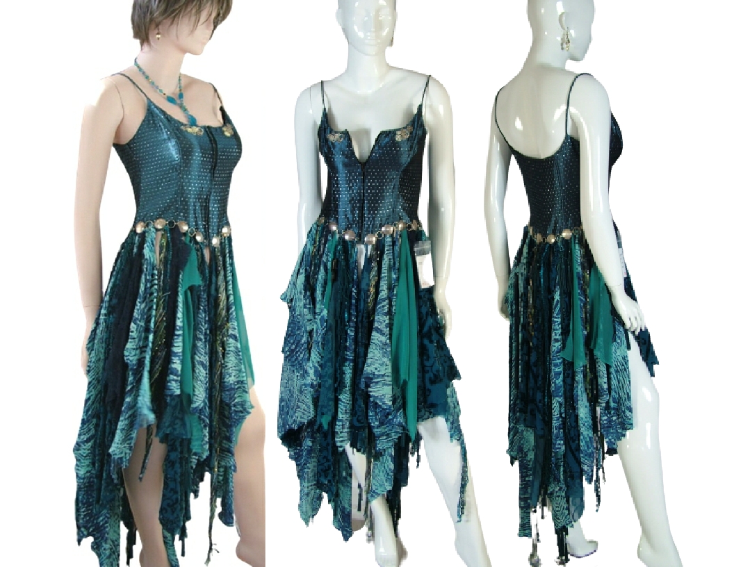 Clothing & Accessories :: Handmade Steampunk tattered event dress,